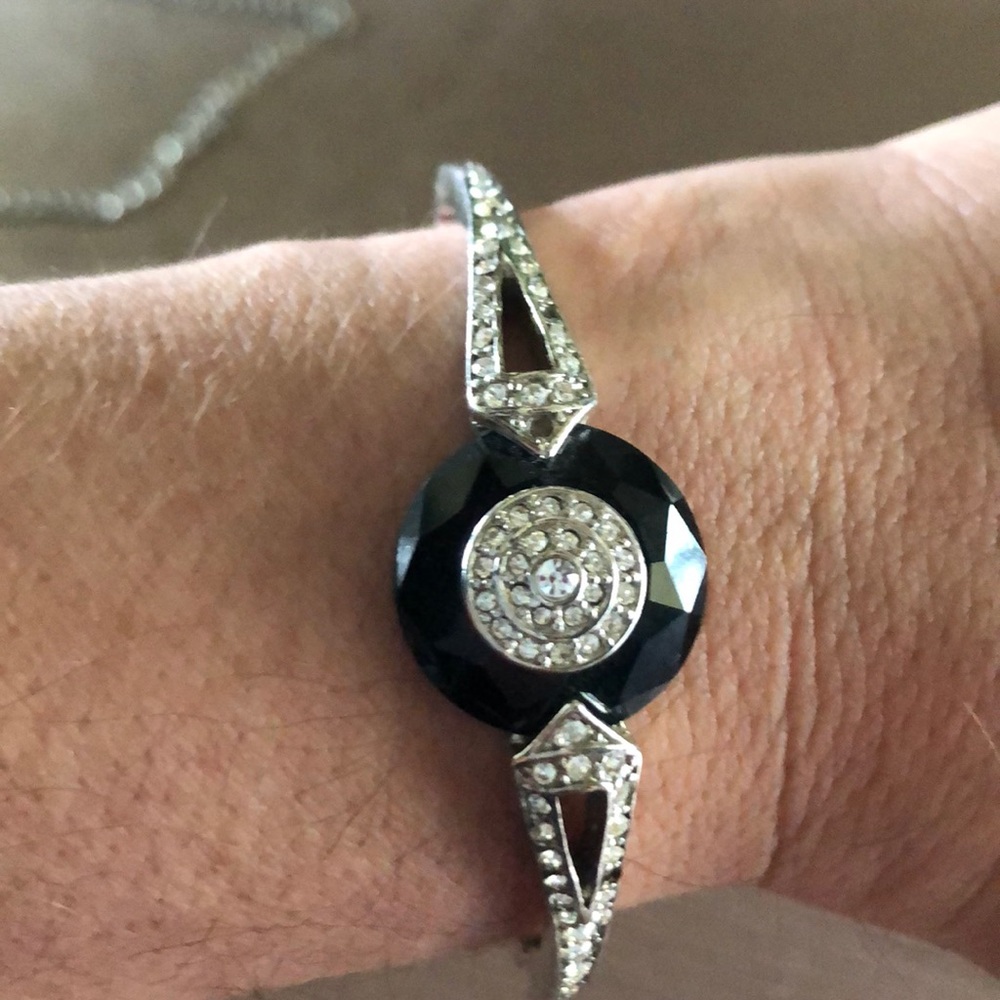 Monet vintage black and silver bracelet